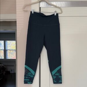 Reebok Women's Leggings with Teal Accents